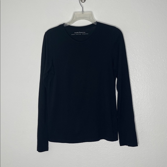 ANOTHER TOMORROW Crew Neck Long Sleeve Organic Cotton T Shirt Size Small - Picture 1 of 3